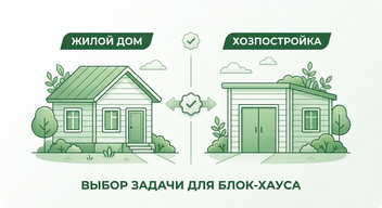 Фасад дома и хозяйственная постройка как разные задачи для выбора блок-хауса