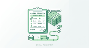 Планирование доставки пиломатериалов и сметы проекта